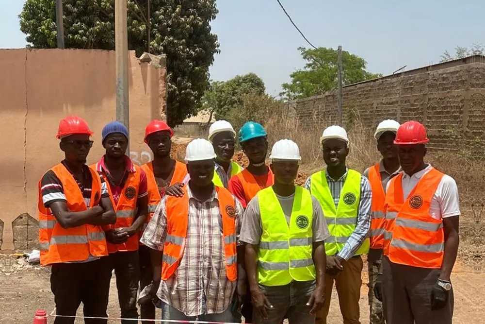 The Hydrotech site team in personal protective equipment
